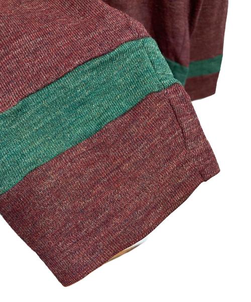 COMME des GARCONS SHIRT（コムデギャルソンシャツ）COMME des GARCONS SHIRT (コムデギャルソンシャツ) ラインニット ボルドー サイズ:Mの古着・服飾アイテム