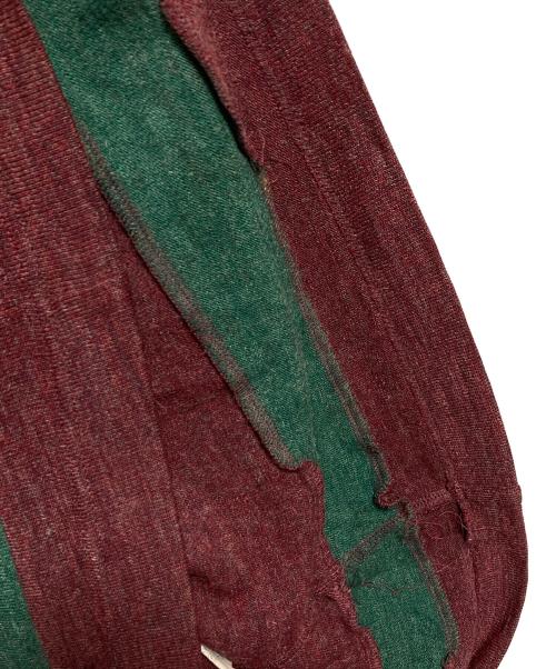 COMME des GARCONS SHIRT（コムデギャルソンシャツ）COMME des GARCONS SHIRT (コムデギャルソンシャツ) ラインニット ボルドー サイズ:Mの古着・服飾アイテム