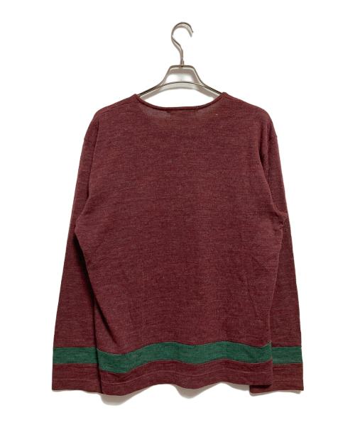 COMME des GARCONS SHIRT（コムデギャルソンシャツ）COMME des GARCONS SHIRT (コムデギャルソンシャツ) ラインニット ボルドー サイズ:Mの古着・服飾アイテム