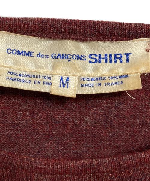 COMME des GARCONS SHIRT（コムデギャルソンシャツ）COMME des GARCONS SHIRT (コムデギャルソンシャツ) ラインニット ボルドー サイズ:Mの古着・服飾アイテム