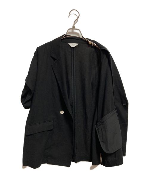 SLOBE IENA（スローブ イエナ）SLOBE IENA (スローブ イエナ) レーヨンリネンハーフスリーブジャケット ブラック サイズ:-の古着・服飾アイテム