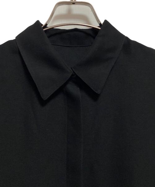 Demi-Luxe Beams（デミルクス ビームス）Demi-Luxe BEAMS (デミルクス ビームス) ダブルクロス ヒヨク シャツワンピース ブラック サイズ:36の古着・服飾アイテム