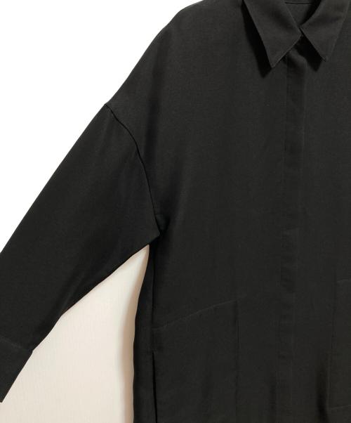 Demi-Luxe Beams（デミルクス ビームス）Demi-Luxe BEAMS (デミルクス ビームス) ダブルクロス ヒヨク シャツワンピース ブラック サイズ:36の古着・服飾アイテム