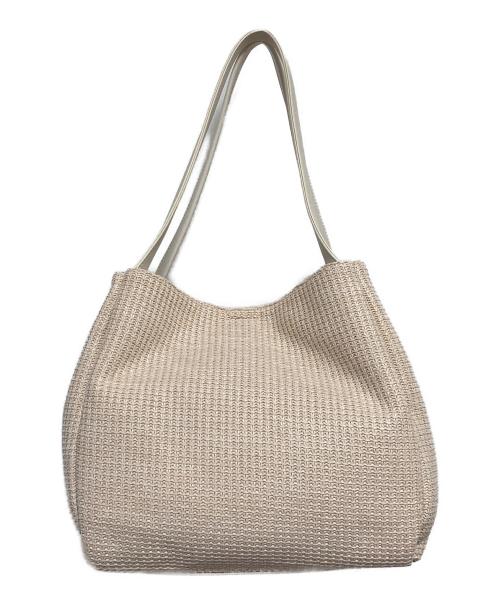 RANDA（ランダ）RANDA (ランダ) リボンラフィアライクトートバッグ アイボリー 未使用品の古着・服飾アイテム