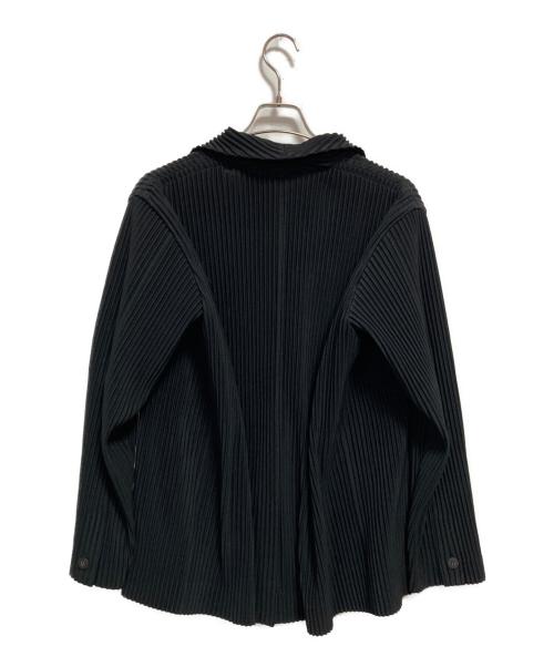 HOMME PLISSE ISSEY MIYAKE（オム プリッセ イッセイ ミヤケ）HOMME PLISSE ISSEY MIYAKE (オム プリッセ イッセイ ミヤケ) プリーツテーラードジャケット ブラック サイズ:2の古着・服飾アイテム