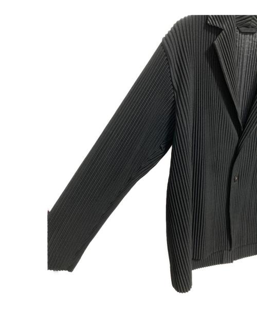 HOMME PLISSE ISSEY MIYAKE（オム プリッセ イッセイ ミヤケ）HOMME PLISSE ISSEY MIYAKE (オム プリッセ イッセイ ミヤケ) プリーツテーラードジャケット ブラック サイズ:2の古着・服飾アイテム