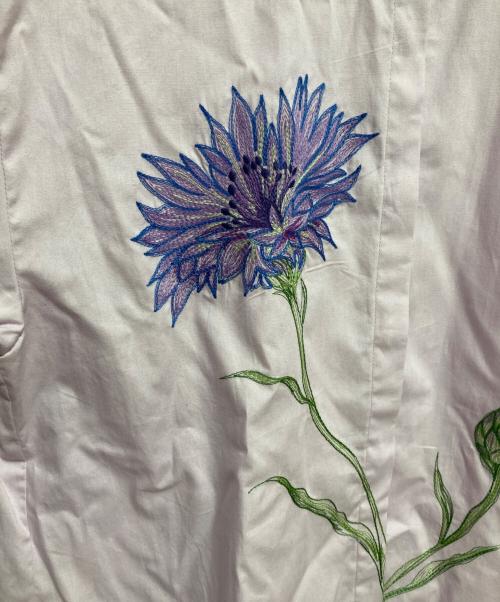 Sybilla（シビラ）Sybilla (シビラ) ビッグフラワーエンブロイダリーシャツ パープル サイズ:Lの古着・服飾アイテム