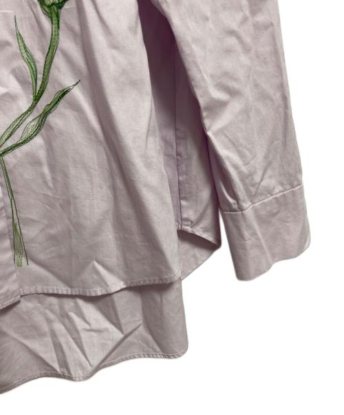 Sybilla（シビラ）Sybilla (シビラ) ビッグフラワーエンブロイダリーシャツ パープル サイズ:Lの古着・服飾アイテム