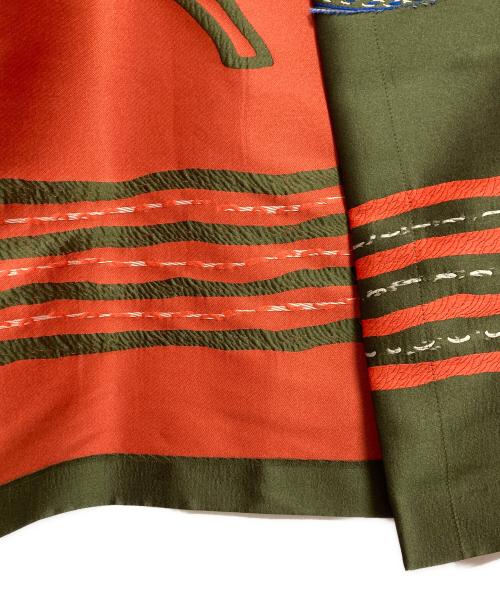 HIROKO KOSHINO（ヒロコ コシノ）HIROKO KOSHINO (ヒロコ コシノ) パネルジャカードラップスカート カーキ サイズ:40の古着・服飾アイテム