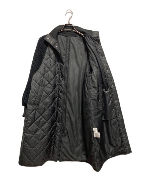 HERENCIA（ヘレンチア）HERENCIA (ヘレンチア) キルティング ニット ドッキング コート ブラック サイズ:38の古着・服飾アイテム