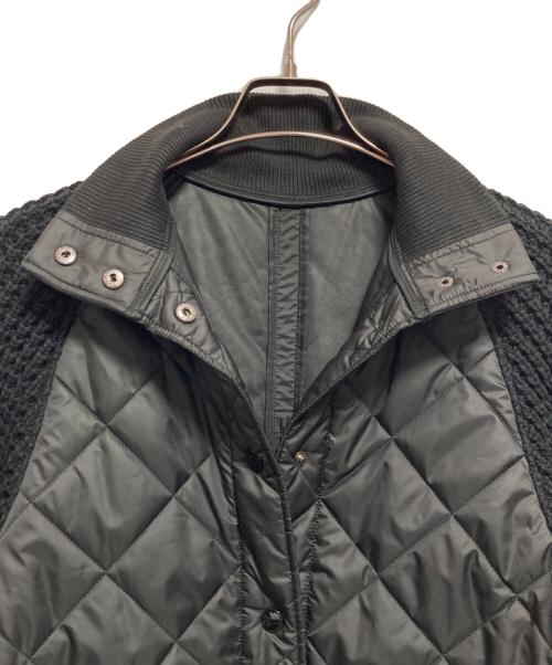 HERENCIA（ヘレンチア）HERENCIA (ヘレンチア) キルティング ニット ドッキング コート ブラック サイズ:38の古着・服飾アイテム