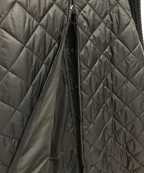 HERENCIA（ヘレンチア）HERENCIA (ヘレンチア) キルティング ニット ドッキング コート ブラック サイズ:38の古着・服飾アイテム