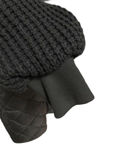 HERENCIA（ヘレンチア）HERENCIA (ヘレンチア) キルティング ニット ドッキング コート ブラック サイズ:38の古着・服飾アイテム