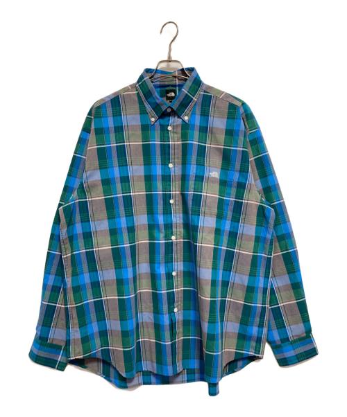 THE NORTH FACE（ザ ノース フェイス）THE NORTH FACE (ザ ノース フェイス) L/S MADRAS SHIRT ブルー×グリーン サイズ:XLの古着・服飾アイテム