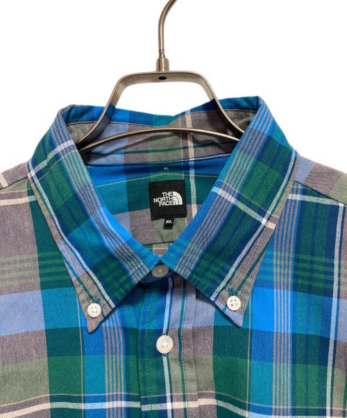 THE NORTH FACE（ザ ノース フェイス）THE NORTH FACE (ザ ノース フェイス) L/S MADRAS SHIRT ブルー×グリーン サイズ:XLの古着・服飾アイテム