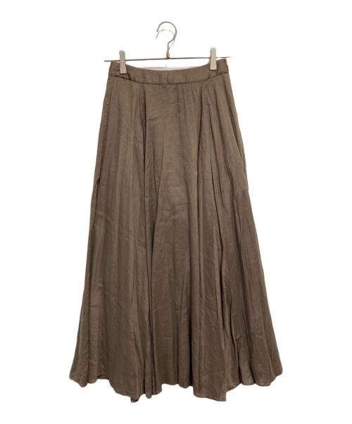 Spick and Span（スピック＆スパン）Spick and Span (スピック＆スパン) リネンブレンドイージーフレアスカート ベージュ サイズ:36の古着・服飾アイテム