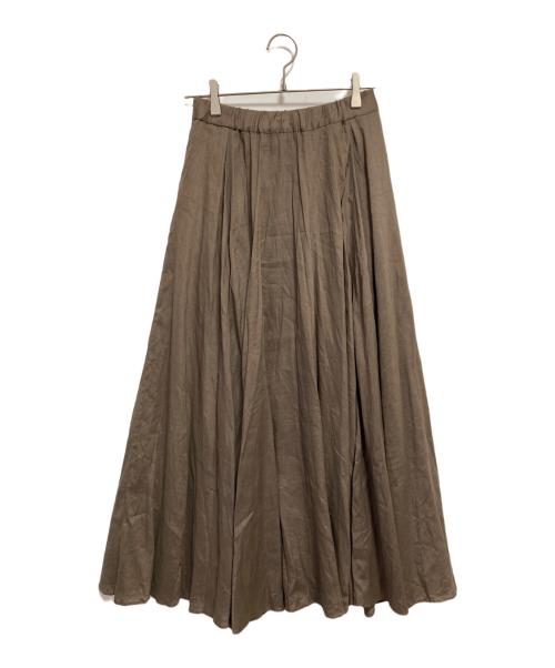 Spick and Span（スピック＆スパン）Spick and Span (スピック＆スパン) リネンブレンドイージーフレアスカート ベージュ サイズ:36の古着・服飾アイテム