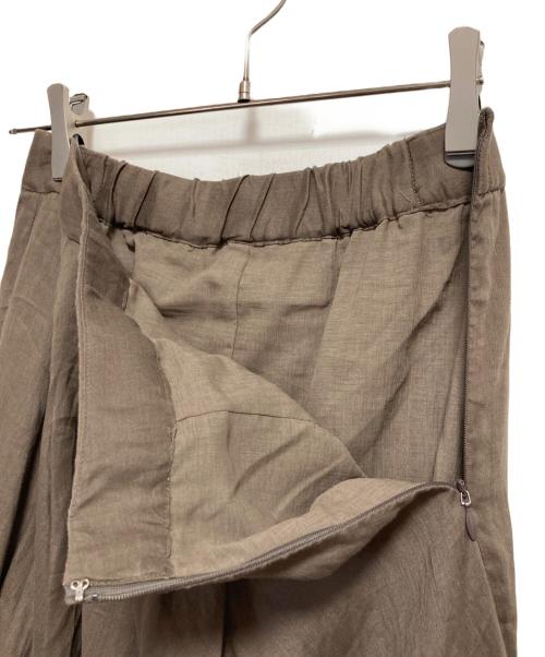Spick and Span（スピック＆スパン）Spick and Span (スピック＆スパン) リネンブレンドイージーフレアスカート ベージュ サイズ:36の古着・服飾アイテム