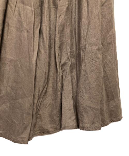 Spick and Span（スピック＆スパン）Spick and Span (スピック＆スパン) リネンブレンドイージーフレアスカート ベージュ サイズ:36の古着・服飾アイテム