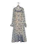 Ameriアメリ）の古着「DOT FLOWER VEIL DRESS」｜ホワイト