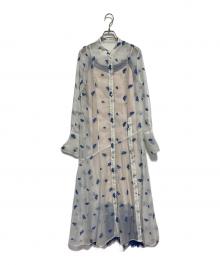 Ameri（アメリ）の古着「DOT FLOWER VEIL DRESS」｜ホワイト