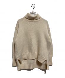 MACPHEE（マカフィー）の古着「ウールカシミヤ ハイネックプルオーバー」｜ベージュ