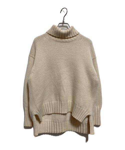 MACPHEE（マカフィー）MACPHEE (マカフィー) ウールカシミヤ ハイネックプルオーバー ベージュ サイズ:Sの古着・服飾アイテム