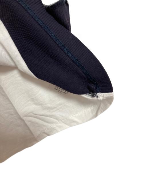 Maison Margiela（メゾンマルジェラ）Maison Margiela (メゾンマルジェラ) コットンボーダーTシャツ ネイビー×ホワイト サイズ:50の古着・服飾アイテム