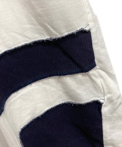 Maison Margiela（メゾンマルジェラ）Maison Margiela (メゾンマルジェラ) コットンボーダーTシャツ ネイビー×ホワイト サイズ:50の古着・服飾アイテム