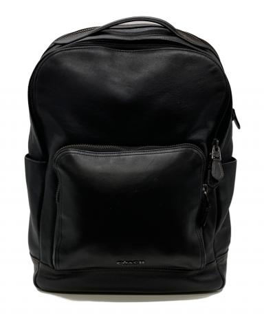 COACH ⭐︎ブラックレザー リュック（中古品） 中古・古着通販】COACH (コーチ) リュック ブラック｜ブランド・古着
