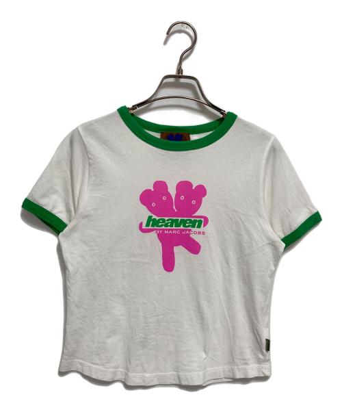 MARC JACOBS（マークジェイコブス）MARC JACOBS (マークジェイコブス) リンガーTシャツ ホワイト×グリーン サイズ:Sの古着・服飾アイテム