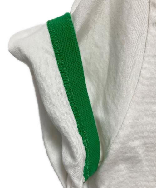 MARC JACOBS（マークジェイコブス）MARC JACOBS (マークジェイコブス) リンガーTシャツ ホワイト×グリーン サイズ:Sの古着・服飾アイテム