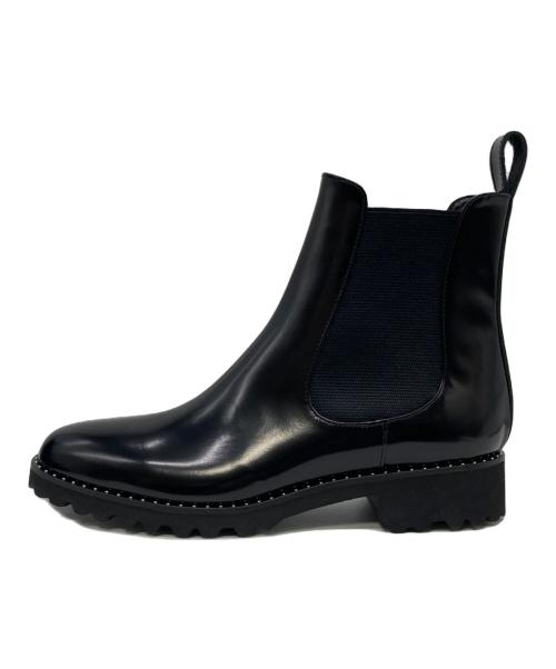 UNITED ARROWS（ユナイテッドアローズ）UNITED ARROWS (ユナイテッドアローズ) サイドゴア スタッズ ブーツ ブラック サイズ:37の古着・服飾アイテム