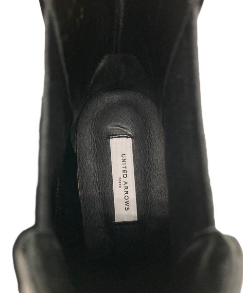 UNITED ARROWS（ユナイテッドアローズ）UNITED ARROWS (ユナイテッドアローズ) サイドゴア スタッズ ブーツ ブラック サイズ:37の古着・服飾アイテム