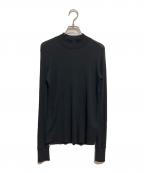 MUSEミューズ）の古着「WOOLY RIB ハイネック プルオーバー」｜ブラック