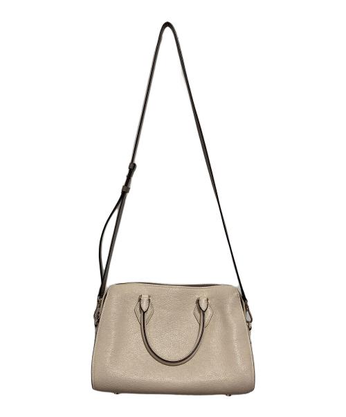 Kate Spade（ケイトスペード）Kate Spade (ケイトスペード) ノット カラーブロック ミディアム サッチェル ベージュの古着・服飾アイテム