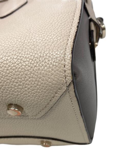 Kate Spade（ケイトスペード）Kate Spade (ケイトスペード) ノット カラーブロック ミディアム サッチェル ベージュの古着・服飾アイテム