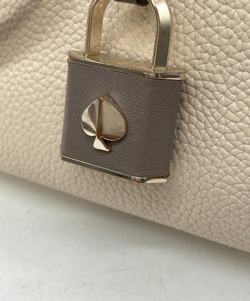 Kate Spade（ケイトスペード）Kate Spade (ケイトスペード) ノット カラーブロック ミディアム サッチェル ベージュの古着・服飾アイテム