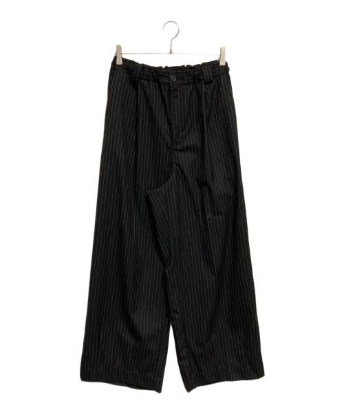 JOURNAL STANDARD（ジャーナルスタンダード）JOURNAL STANDARD (ジャーナルスタンダード) モダン ツイル ワイド ストライプ スラックス ブラック サイズ:Lの古着・服飾アイテム