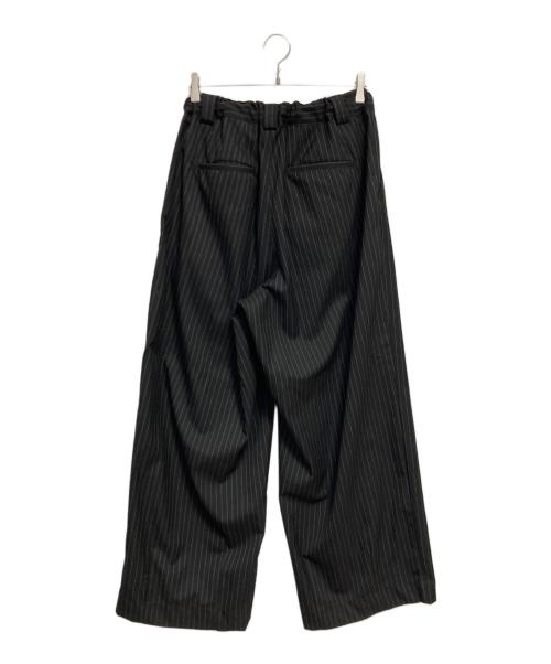 JOURNAL STANDARD（ジャーナルスタンダード）JOURNAL STANDARD (ジャーナルスタンダード) モダン ツイル ワイド ストライプ スラックス ブラック サイズ:Lの古着・服飾アイテム