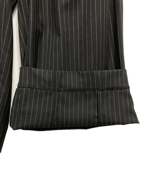 JOURNAL STANDARD（ジャーナルスタンダード）JOURNAL STANDARD (ジャーナルスタンダード) モダン ツイル ワイド ストライプ スラックス ブラック サイズ:Lの古着・服飾アイテム