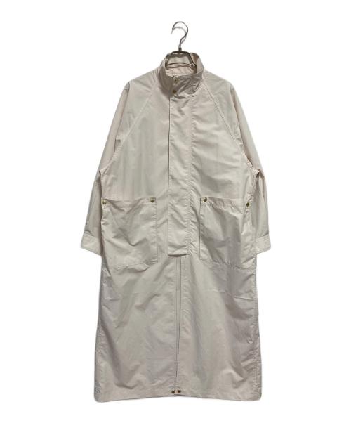 Traditional Weatherwear（トラディショナルウェザーウェア）Traditional Weatherwear (トラディショナルウェザーウェア) ELGIN LONG スタンドカラーコート アイボリー サイズ:32の古着・服飾アイテム