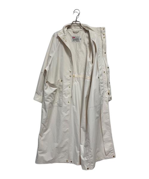 Traditional Weatherwear（トラディショナルウェザーウェア）Traditional Weatherwear (トラディショナルウェザーウェア) ELGIN LONG スタンドカラーコート アイボリー サイズ:32の古着・服飾アイテム