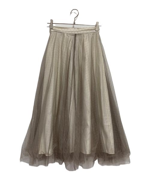 Snidel（スナイデル）Snidel (スナイデル) チュールスカートセットカーディガン ベージュの古着・服飾アイテム