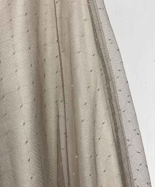 Snidel（スナイデル）Snidel (スナイデル) チュールスカートセットカーディガン ベージュの古着・服飾アイテム