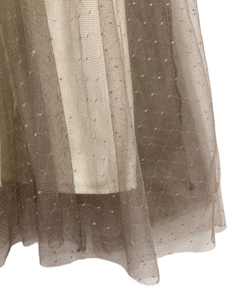 Snidel（スナイデル）Snidel (スナイデル) チュールスカートセットカーディガン ベージュの古着・服飾アイテム