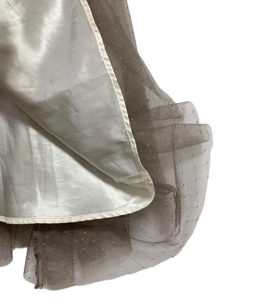 Snidel（スナイデル）Snidel (スナイデル) チュールスカートセットカーディガン ベージュの古着・服飾アイテム