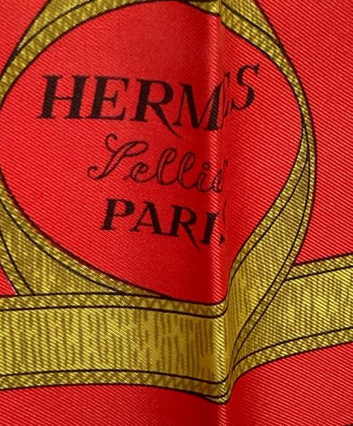 HERMES（エルメス）HERMES (エルメス) カレ90 エプロン・ドール 黄金の拍車  レッドの古着・服飾アイテム