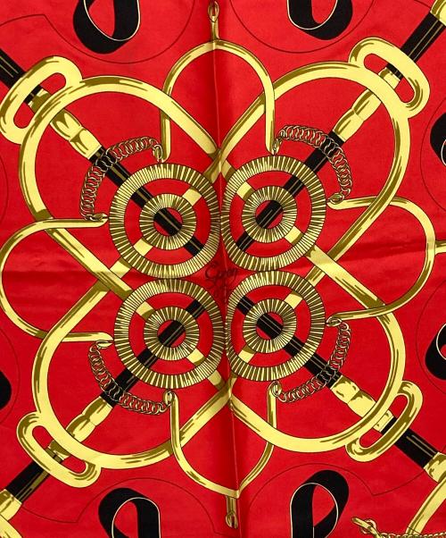 HERMES（エルメス）HERMES (エルメス) カレ90 エプロン・ドール 黄金の拍車  レッドの古着・服飾アイテム