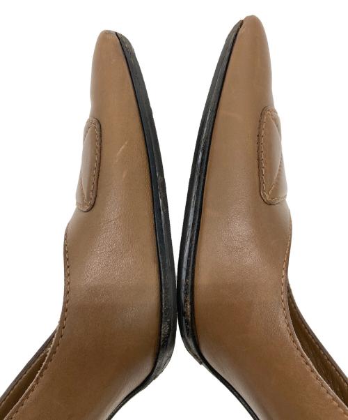 GUCCI（グッチ）GUCCI (グッチ) ポインテッドトゥヒールパンプス ブラウン サイズ:37の古着・服飾アイテム
